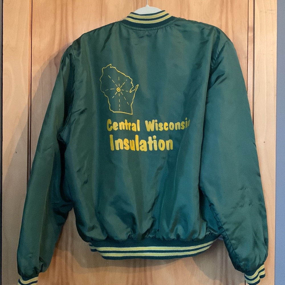 VTG BIRDIE WORKWEAR BOMBER JACKET - Central Wisconsin Insulation workers jacket